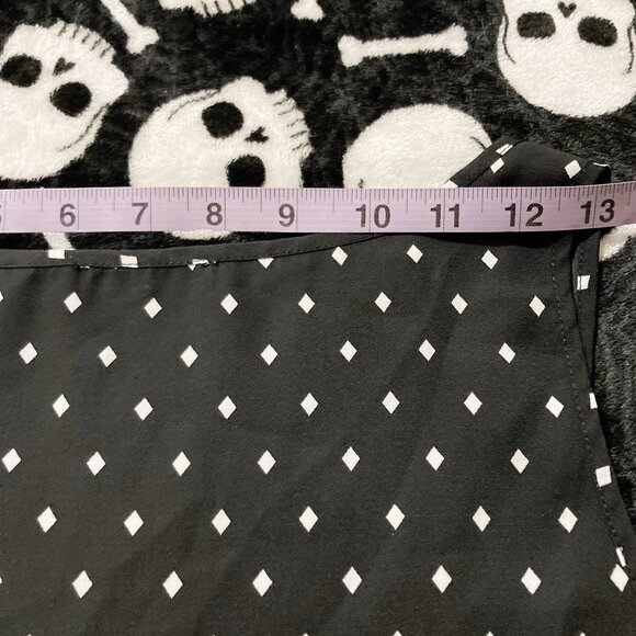 RICKI'S Plus-size black white diamond print tank top ~ Goth 2X XXL 3X XXXL shirt - Picture 10 of 13